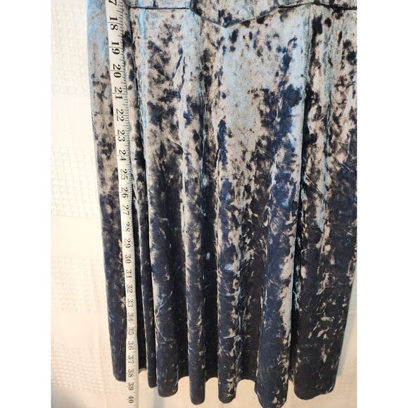 Lauren Conrad Dress Womens Size Large Velvet Sleeveless Gray Layered Midi 1161 - Picture 4 of 8